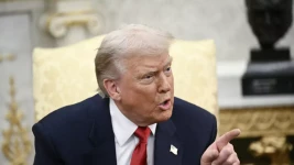 Trump lashed out at a reporter after questions he labeled 'horrible' and 'insubordinate' © Brendan SMIALOWSKI / AFP