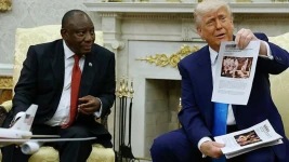 Getty Images / Gruesome images waved by President Trump back in May were not even taken in South Africa, it later emerged