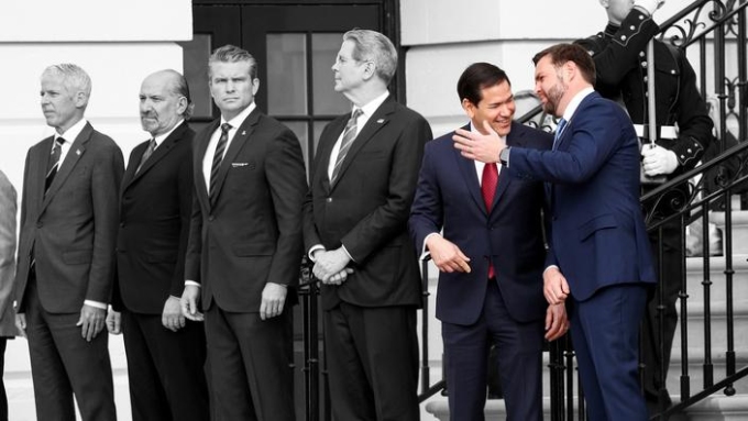 Marco Rubio et JD Vance, le 18 novembre, à la Maison-Blanche Kevin Lamarque / Reuters