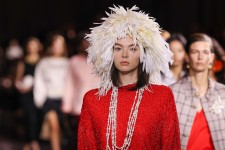 We saw feather-trimmed coats, earrings, skirts and headpieces at Matthieu Blazy's debut for Chanel in Paris. Stephane Cardinale/Corbis/Getty Images