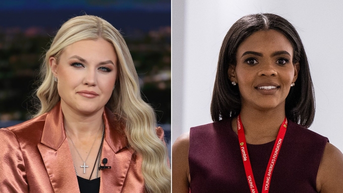 (From left) Erika Kirk and Candace Owens Getty Images/SIPA
