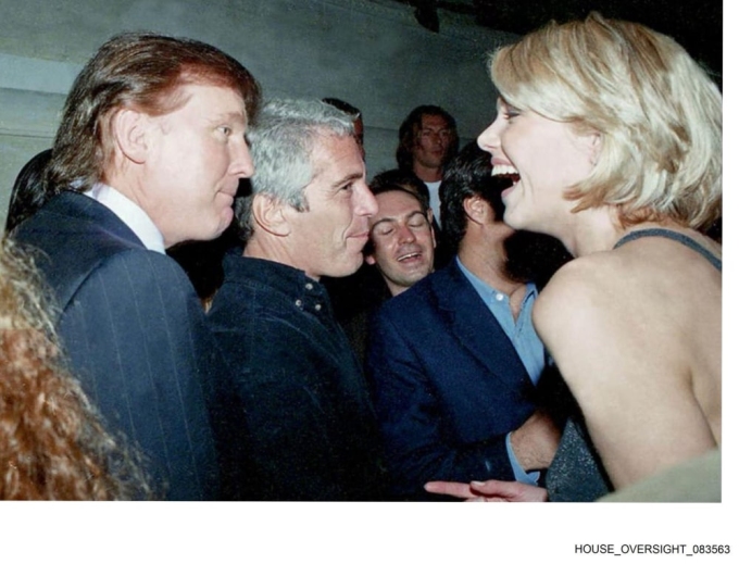Donald Trump and Jeffrey Epstein in a photo released by the House Oversight Committee.House Oversight Committee