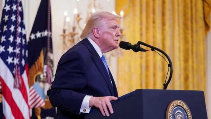 Depuis son retour à la Maison Blanche, Donald Trump ne cesse de critiquer les lois européennes sur le numérique. Nathan Howard / REUTERS