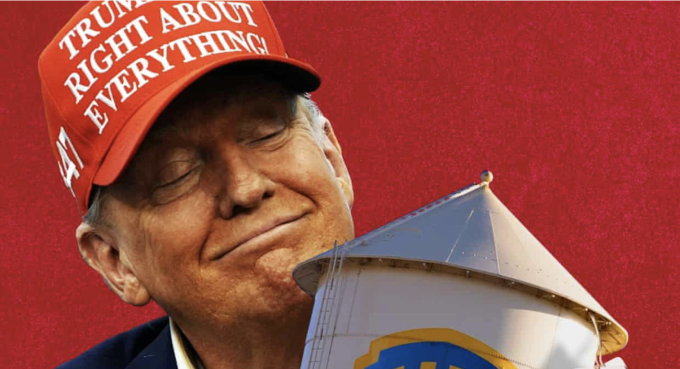 Warner Bro Trump Composite: Alex Mellon for the Guardian : AP/Bauer-Griffin/GC Images/