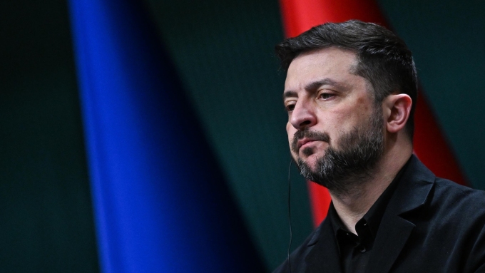 Le président ukrainien, Volodymyr Zelensky, participe à une conférence de presse conjointe avec le président turc à l'issue de leur rencontre au complexe présidentiel d'Ankara, le 19 novembre 2025.  Photo : Getty Images / OZAN KOSE