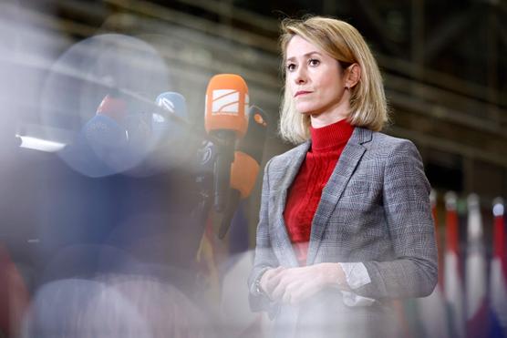 La vice-présidente de la Commission européenne, Kaja Kallas, au siège de l’UE, à Bruxelles, le 29 janvier 2026. SIMON WOHLFAHRT/AFP