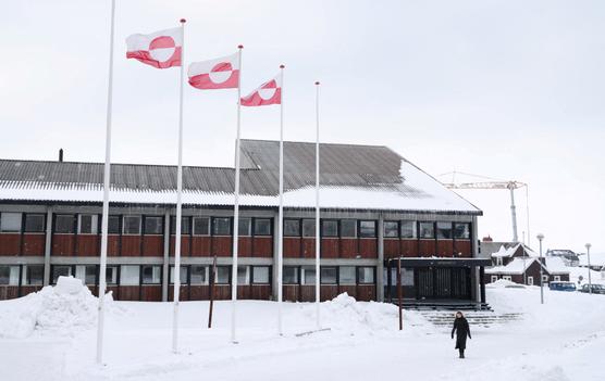 Le Parlement groenlandais, à Nuuk, le 28 mars 2025. LEONHARD FOEGER/REUTERS