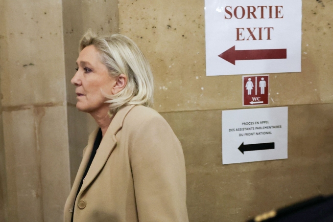 Photo: Thomas Samson Agence France-Presse Marine Le Pen à son arrivée mardi au palais de justice de Paris