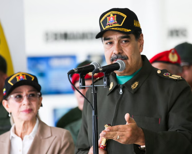 Nicolás Maduro rejected Donald Trump’s claim that he heads a ‘narco-terrorist’ organisation flooding the US with drugs. Photograph: Reuters