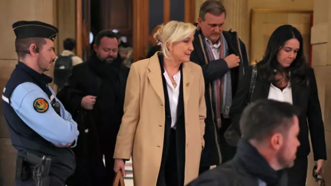 Marine Le Pen, au Palais de Justice de Paris, le 11 février 2026. © Thomas Samson, AFP