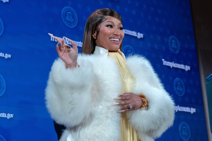 Minaj posted dozens of tweets attacking celebrities and Democrats after Grammys host Trevor Noah took a dig at her in his monologue. (AP Photo/Jose Luis Magana) ASSOCIATED PRESS