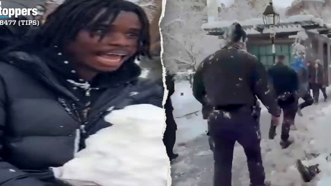 L-R: Suspect Gusmane Coulibaly; NYPD officers. (Credit: X/@@NYPDnews/@BGOnTheScene)