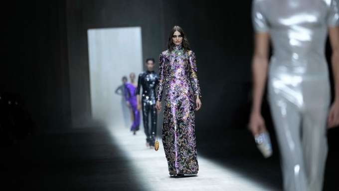A gown! At Gucci!  Luca Bruno/AP