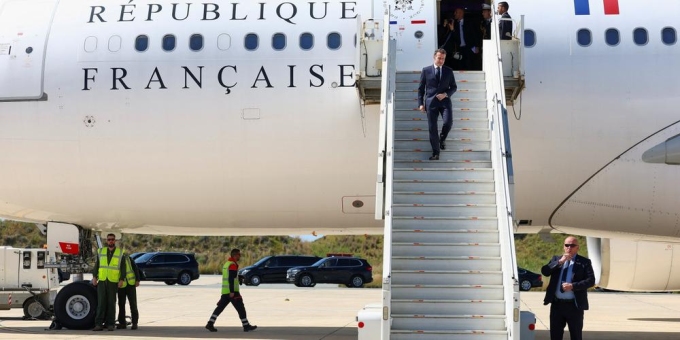 Emmanuel Macron à Paphos (Chypre), le 9 mars 2026. GONZALO FUENTES/REUTERS