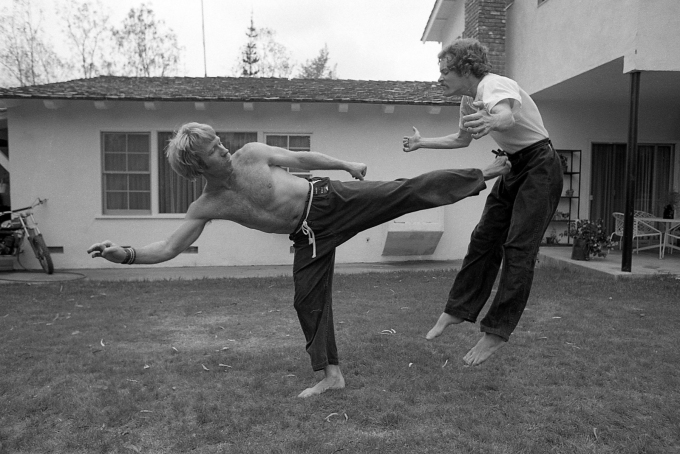 Chuck Norris believed karate was not only a physical practice but something that "strengthens you mentally, psychologically, and emotionally." Nik Wheeler/Corbis Historical/Getty Images