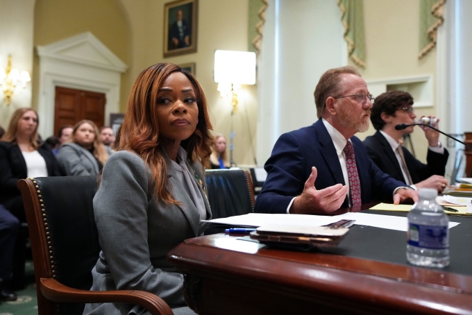 Rep. Sheila Cherfilus-McCormick appears for a hearing of the House Ethics Committee on Thursday. Andrew Harnik/Getty Images