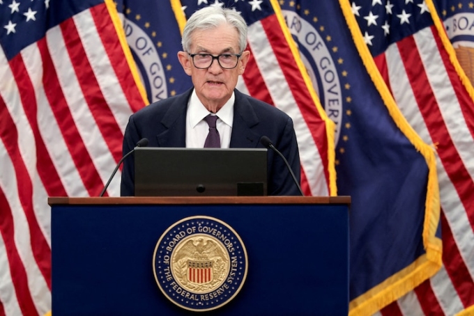 In this Jan. 28, 2026, file photo, U.S. Federal Reserve Chair Jerome Powell speaks during a press conference in Washington, D.C., Jonathan Ernst/Reuters, FILE
