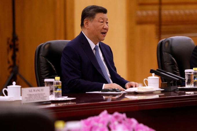 China's President Xi Jinping attends a meeting with Spain's Prime Minister Pedro Sanchez. Associated Press