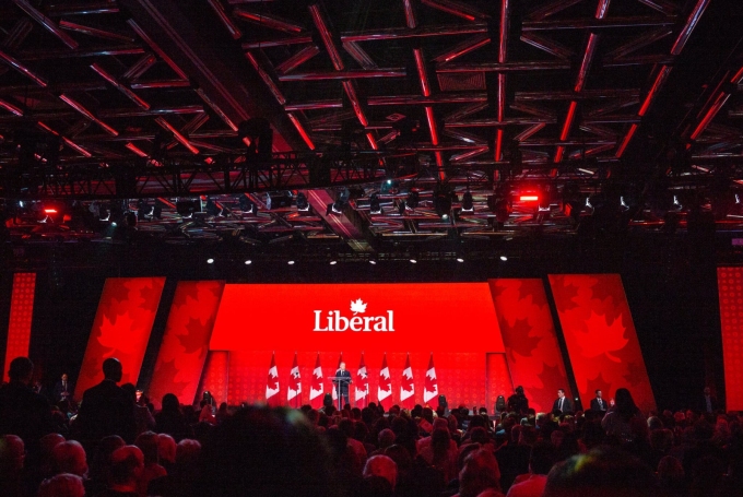 Prime Minister Mark Carney of Canada speaking on Saturday at a Liberal Party convention in Montreal.Credit...