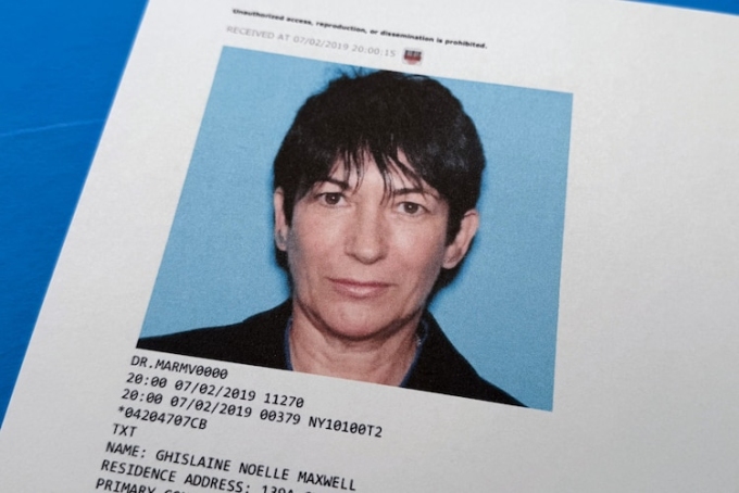 A document that was included in the U.S. Department of Justice release of the Jeffrey Epstein files, Feb. 10, 2026, shows a photo of Ghislaine Maxwell in 2019. Jon Elswick/AP