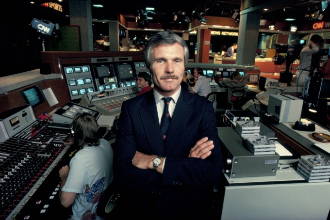 On June 1, 1980, Ted Turner launched CNN, the first 24-hour, all-news cable network.  CNN