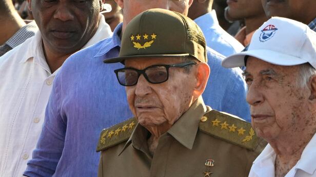 Cuba’s former President Raul Castro attends a May Day parade in Havana on May 1. (Norlys Perez/Reuters)