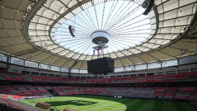 Le stade BC Place de Vancouver accueillera 7 matchs de la Coupe du monde de soccer de la FIFA 2026. (Photo d'archives)  Photo : La Presse canadienne / DARRYL DYCK