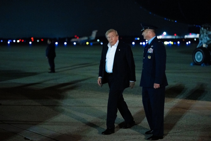 President Trump at Joint Base Andrews on Thursday. He recently said the memorandum of understanding reached with Iran was “over.”Credit...Doug Mills/The New York Times