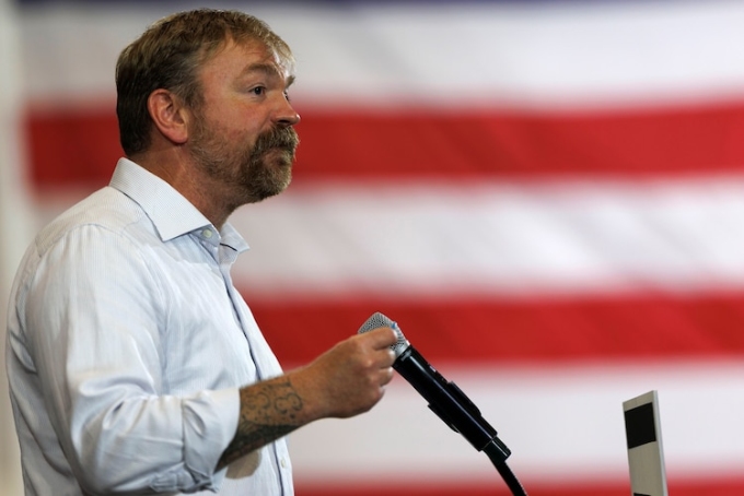 Democratic U.S. Senate candidate Graham Platner speaks at his Primary Election event on June 9, 2026, in Blue Hill, Maine. CJ Gunther/Getty Images, FILE