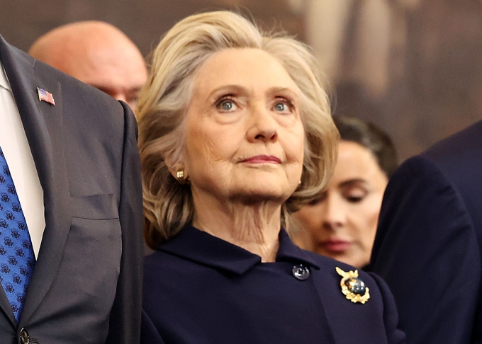 Former Secretary of State Hillary Clinton attends the inauguration of President-elect Donald Trump, in the Rotunda of the US Capitol on January 20, 2025. Chip Somodevilla/Getty Images/File