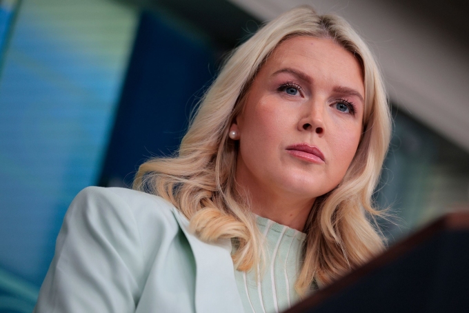 White House Press Secretary Karoline Leavitt takes questions during a news briefing in the James S. Brady Press Briefing Room of the White House on March 25, 2026. Chip Somodevilla/Getty Images/File