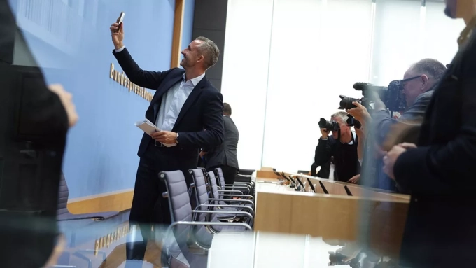 Ulrich Siegmund, tête de liste de l'AfD en Saxe-Anhalt, est officiellement classé comme « extrémiste de droite » par les services de protection de la Constitution. (Photo Odd Andersen/AFP)