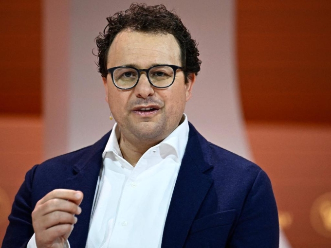 Dario Amodei, CEO of Anthropic, has become convinced that addressing AI risks requires “more prudence”. Picture: JULIEN DE ROSA / AFP