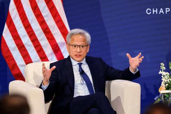 Jensen Huang, PDG de Nvidia, prend la parole lors du sommet ministériel du G20 sur l’innovation, à Chapel Hill, en Caroline du Nord (Etats-Unis), le 2 septembre 2026. JONATHAN DRAKE / REUTERS