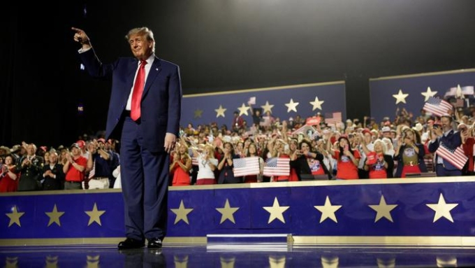 Donald Trump à la convention républicaine au Texas. Evan Vucci / REUTERS