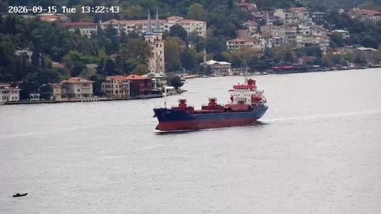 Le cargo polyvalent « Able », l’un des navires visés par des attaques de drones en mer Noire, au large de la Bulgarie. Ici à Istanbul, le 15 septembre 2026. MARINE TRAFFIC VIA REUTERS