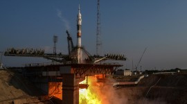FILE PHOTO Launch of Soyuz-FG launch vehicle carrying Soyuz-MS spacecraft from Baikonur Cosmodrome © Maksim Blinov / Sputnik