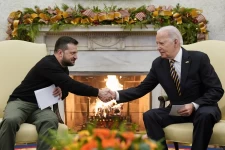 President Joe Biden has shifted from promising the U.S. would back Ukraine for “as long as it takes,” to saying the U.S. will provide support “as long as we can” and contending that Ukraine has won “an enormous victory already. | Evan Vucci/AP