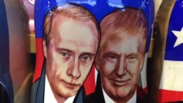 Russian artists have added Donald Trump to their collections of matryoshka dolls, but rarely do they put the two leaders - Russian President Vladimir Putin and the U.S. president-elect - on the face of one doll. It reflects hope in Russia for better Ameri