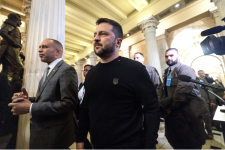 Ukrainian President Volodymyr Zelensky on Capitol Hill on Tuesday. (Jim Lo Scalzo/EPA-EFE/Shutterstock)
