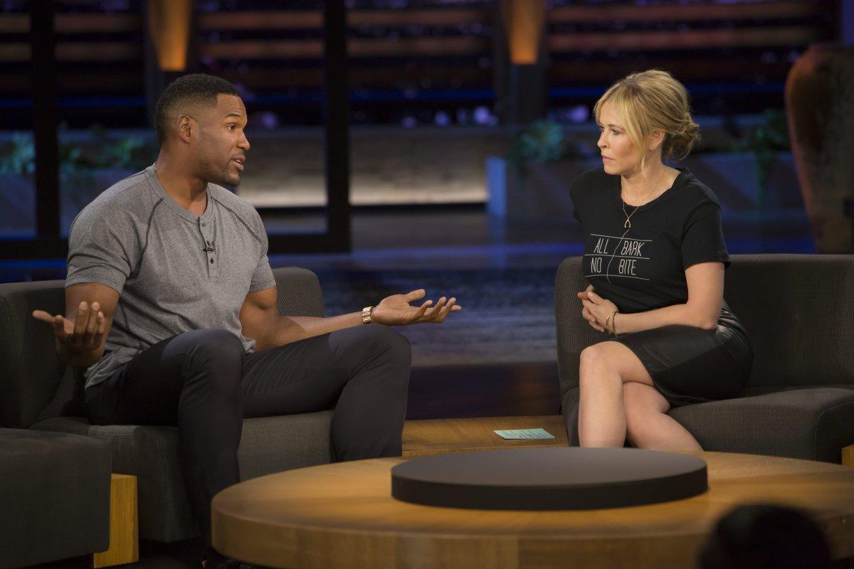 Strahan said he’s been traveling and spending more time with his kids post “Live!” (GREG GAYNE/NETFLIX)