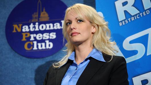 Tom Williams | Roll Call | Getty Images Adult film star Stormy Daniels appeared at a news conference to tout the success of Restricted to Adults (RTA) website and other efforts by the adult film industry to protect children from inappropriate mate