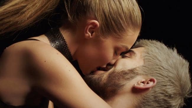 Zayn Malik and Gigi Hadid in a scene from Zayn’s ‘Pillowtalk’ video. Picture: SuppliedSource:Supplied