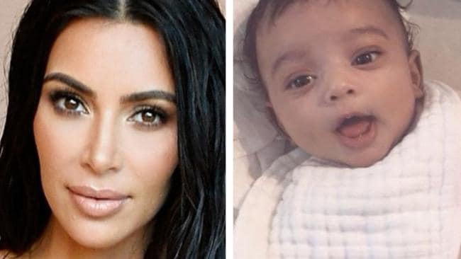 Kim Kardashian has shared the first proper photo of her new baby, Chicago.Source:Instagram