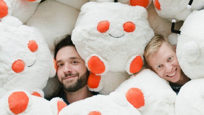 Reddit was founded by Alexis Ohanian (L) and Steve Huffman