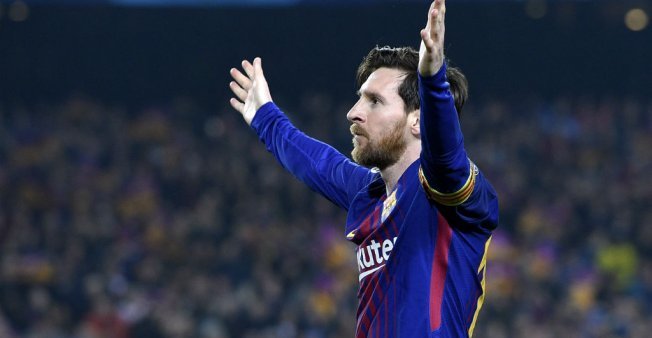 © Lluis Gene, AFP | Lionel Barcelona scored two goals and set up the third as Barcelona eased into the quarter-finals of the Champions League.