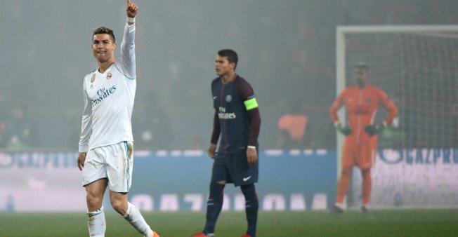 © Christophe Simon, AFP | Real Madrid's Cristiano Ronaldo celebrates after opening the score.