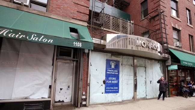 Multiple stores are vacant along Broadway's shopping district. Photo: Robert MillerSource:New York Post