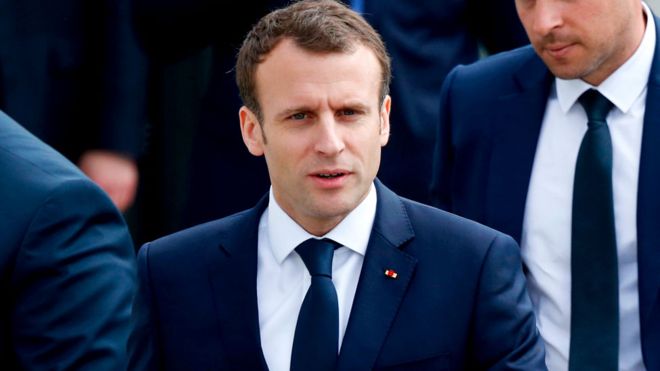 AP / Emmanuel Macron has said any use of chemical weapons would be a "red line"