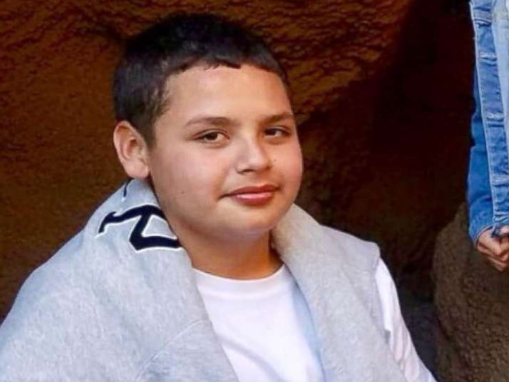 Jesse Hernandez, 13, who fell through a drainage pipe in Los Angeles, April 1, 2018, is seen in this undated photo released by the Los Angeles Fire Department.